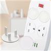 EUDEMON Coperture universali per prese, copri prese di sicurezza per bambini, protezioni per prese a prova di bambino per prevenire scosse elettriche, convenienti da usare (Bianco, 20 Pezzi