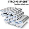 NONE Magnete al Neodimio Super Potente con Adesivo Biadesivo, Magnete Rotondo NdFeB N35, Forte Magnete Permanente per Frigorifero