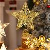 4.5 cm Stella per Albero di Natale, Mini Christmas Tree Topper, Puntale Albero di Natale Piccolo, Mini Stelle per la Decorazione del Piccolo Albero di