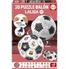 Educa - Puzzle Ball 3D LALIGA 32 pezzi | Gioco di calcio creativo per equitazione e gioco | Molteplici forme e adesivi | Pallone 14 cm | Giocattolo costruzione bambini +6 anni (20339)