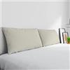 Italian Bed Linen Coppia Federe Max Color 100% cotone, Made in Italy, 50x80 cm con patella interna, Tinta Unita - PANNA