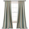 Lush Decor Lush Décor Julia Stripe Coppia di Tende oscuranti per Finestra, Poliestere, Blu, W 52 x L 84 (1 Panels)