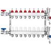 VEVOR Collettore di Riscaldamento Radiante a 8 Rami, Collettore per Tubi PEX da 12,7 mm in Acciaio Inossidabile PEX, con Adattatori da 12,7 mm, per Pavimento Radiante Idronico, Kit Collettore PEX