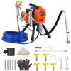 VEVOR Macchina Spruzzatore di Vernice Airless 1500 W 3300 PSI, Sistema Spruzzatura di Vernice da 2,65 L/min con Spazzola Pulizia, Tubo Flessibile, Asta di Prolunga Ugelli, Spruzzatore Verniciatura