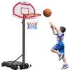 VEVOR Canestro da Basket da Esterno con Piedistallo Regolabile in Altezza Fino a 2,1 m con Ruote e Tabellone in PC da 711,2 mm, Set di Tabelloni, Sistema di Canestro da Basket per Cortili, Piscine