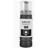 Epson Ecotank T104 Inchiostro Nero C13T00P140 Compatibile per Ecotank ET-2710 ET-2711 ET-4700 Black Dye ML70