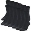 Gildan Men's Polyester Half Cushion Mid-Crew Socks, 12-Pack, black, Shoe Size: 6-12