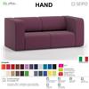 SEIPO Hand H0014 Divano attesa 2 posti Base 4 piedi autolivellanti Seipo ECOPELLE D2 CLASS 1IM