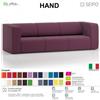 SEIPO Hand H0015 divano attesa 3 posti base 4 piedi autolivellanti Seipo ECOPELLE D2 CLASS 1IM