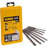 DeWalt DT8976-QZ Set 4 Punte XLR in Cassetta di Metallo, Diametri 5, 6 x 110 mm, 8, 10 x 160 mm, Nero