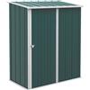 Outsunny Casetta da Giardino in Acciaio Porta Attrezzi con Catenaccio, 161.5x94.5x196cm, Verde | Aosom Italy