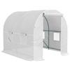 Outsunny Serra da Giardino a Tunnel con Telaio in Acciaio e 4 Finestre in PE 2.5x2x2m, Bianco | Aosom Italy