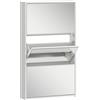 HOMCOM Scarpiera a Specchio con 3 Cassetti a Ribalta per 9 Paia di Scarpe, in Legno, 65x17x114.5 cm, Bianco | Aosom Italy