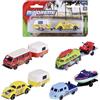 Majorette Volkswagen Trailer, selezione casuale tra 1 di 4 diversi trailer
