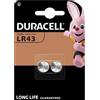 Duracell 2X Duracell LR43 (1 Blister Da 2 batterie) 2 Pile (186/V12GA)