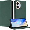 MOJIA Cover per Honor 400 5G, [Forte Chiusura Magnetica] Case Portafoglio in Pelle PU Premium, Custodia a Libro per Telefono con Porta Carte. Verde