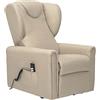POLTRONE ITALIA Detraibile 19% Poltrona Large Relax Elettrica Rinforzata, 2 motori, reclinazione indipendente schiena piedi letto 180° 2 ruote max 160 Kg Antimacchia seduta indeformabile Canapa