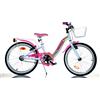 Bici Bambina Unicorn 20" - Colori Arcobaleno, Telaio in Acciaio, Freni Anteriori e Posteriori, Cestino, Catarifrangenti e Parafanghi per Bambine dai 7 a 11 Anni