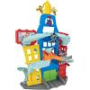 Spidey city playset con 2 veicoli esclusivi. una pista con doppio tracciato, diversi meccanismi di gioco e con due veicoli diecast inclusi