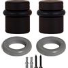 Design House 189332-ORB Fermaporta cilindrico, confezione da 2, bronzo lucidato a olio