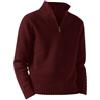 Generic Maglione con Mezza Zip da Uomo - Pullover a Maglia con Zip a Un Quarto con Colletto Rialzato e Maniche Lunghe, Maglione Leggero e Morbido per l'Inverno Vestibilità Slim Fit Maglione a Maglia con Mezza