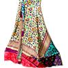 Magic Incredibile-art Vintage Silk Sari Magic Wrap Gonna Reversibile Hippie Sarong