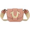 True Religion Women's Crossbody Bag, Mini Flap Adjustable Shoulder Handbag with Horseshoe Logo, Berry