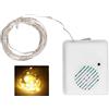 plplaaoo Stringa di Luci Musicali, Lucine Led Decorative a Batteria, 3M LED Filo Luci Natale Led, Fairy Lights, Lucine Decorative per Camera Natale Interni e Esterni, Casa, Feste, Matrimonio(warm light)
