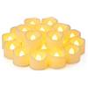 Yakpo Confezione da 24 candele a LED da 3,8 x 3 cm, a batteria, piccole candele votive senza fiamma tremolanti per esterni, candele votive tremolanti elettriche, per matrimoni, Halloween, decorazioni