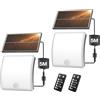 YICAIZI Faretto Led Da Esterno Solare Sensore Di Movimento - Faro Led Esterno Con Pannello Solare Con,Telecomando A 5 Modalità,Impermeabile Ip65,Luce Solare Led Esterno Angolo Regolabile Per Esterni