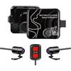 VSYSTO Dash Cam Moto, 130° Grandangolo Anteriore e Posteriore Fotocamera per Moto, 1080P Dashcam moto, WiFi Videocamera Sportiva Impermeabile con Visione Notturna, Sensore G, Registrazione in loop