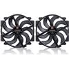 SILVERSTONE Ventola Noctua NF-A14X25r G2 PWM Sx2-PP chromax.black LCP 140mm Kit da 2 Nero