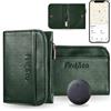 Find&co Portafoglio Uomo in Pelle con Localizzatore Android Incluso (Find My Device), Portacarte RFID Antifurto con Tasca Segreta, per 8 Carte, Design Elegante e Classico