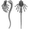 HZMAN Alien Facehugger orecchini da donna in acciaio inox retrò gotico punk xenomorph insetto biker party gioielli regalo