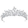 Zooma Tiara di Cristallo per Sposa, Tiara Corona di Cristallo Strass Diadema con Pettine Matrimonio Strass Diadema Nuziale Matrimonio Nuziale Prom Compleanno Diadema Partito