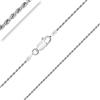 Planetys - Catenina Argento Sterling 925 Rodiato Modello Corda Larghezza: 1.2 mm Lunghezza: 60 cm