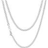 Richsteel 2/4/6MM Collana Uomo Donna a Maglie Veneziana in Acciaio Inossidabile, Catena Briolette Argento/Oro/Nero Lunghezza 35-76CM