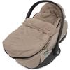Jollein Sacco a pelo per passeggino Embossed - Milky Coffee - Per seggiolini auto per neonati, Gruppo 0+ e passeggini - Per cinture di sicurezza a 3 e 5 punti - Design in rilievo e fodera in pile