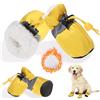 SSIMIDAPT 4 Pezzi Stivali per Cani, Stivali per Cani Paw Protector, Calzini Antiscivolo per Cani con Striscia Riflettente, Scarpe Cane Neve Regolabili, per Cani Piccoli Medi Grandi