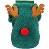 Izefia Cane Maglione Costume Vestiti di Natale Regalo Felpa Lana Invernale Pigiama Caldo Natale Padre Renna Albero Maglione per Cane Piccolo Gatto Medio