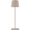 No Brand Lampada da tavolo 851 ricaricabile 8xH30cm metallo tortora Palmina
