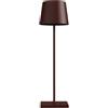 No Brand Lampada da tavolo 851 ricaricabile 8xH30cm metallo marrone Palmina