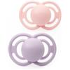 MAM Perfect Soothers | 6-18 Months | 2 Pack | Comes in Dummy Steriliser Case | Sustainable Materials | Baby Accessories | Pink (Various Designs)
