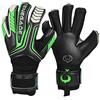 Renegade GK GK Vulcan Onyx Guanti Da Portiere Con Protezione Dito | 3.5+3mm Hyper Grip e 4mm Duratek | Guanti Da Portiere Con Le Stecche (Taglia 8, Gioventù-Adulti, Roll Cut, Level 3)