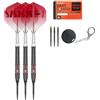 Target Darts Nathan Aspinall Punta in Acciaio 95K Freccette Set, 22G | 95% Tungsteno Freccettes, K-Flex N. 2 Aliette e Aste, Svizzero Storm Nero & SP Tool Incluso | Player Edition Professional