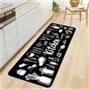 Alishomtll Tappeto passatoia per corridoio, antiscivolo, 60 x 180 cm | Tappeto antiscivolo, lavabile, antimacchia, assorbente, facile da pulire, per interni e soggiorno, colore: nero