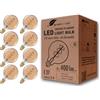 greenandco 8x lampadina a filamento LED Vintage | oro | E27 G95 | 5W 400lm | 2000K bianco extra caldo | 360° | 230V | senza sfarfallio | non dimmerabile