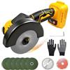 LIROPAU Smerigliatrice angolare a batteria compatibile con batterie DeWalt da 20 V, 12000 giri/min, mini smerigliatrice angolare a batteria con 6 dischi abrasivi da 10,2 cm, 2 dischi da taglio, per metallo