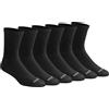 Dickies Dri-tech - Calzini da uomo con controllo dell'umidità, lunghezza media, disponibili in M-XL (6, 12 paia), Lunghezza comfort nero tinta unita (6 paia), Large