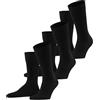 FALKE Family Multipack M So cotone sostenibile tinta unita confezione di 3 paia, Calzini Uomo, Grigio Anthracite Melange 3080, 43-46